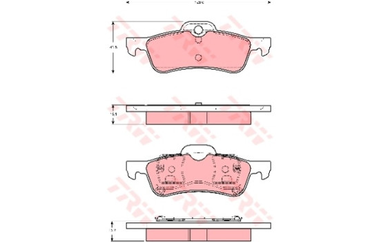 Brake Pad Set, disc brake GDB1477 TRW