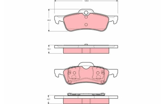 Brake Pad Set, disc brake GDB1477 TRW, Image 2