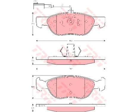 Brake Pad Set, disc brake GDB1486 TRW