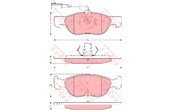 Brake Pad Set, disc brake GDB1486 TRW