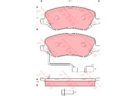 Brake Pad Set, disc brake GDB1489 TRW