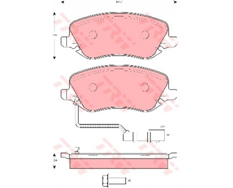 Brake Pad Set, disc brake GDB1489 TRW