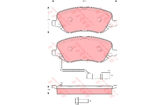 Brake Pad Set, disc brake GDB1489 TRW