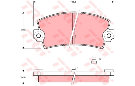 Brake Pad Set, disc brake GDB149 TRW