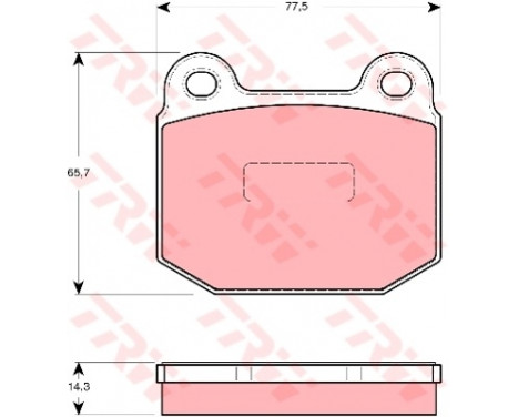 Brake Pad Set, disc brake GDB1493 TRW