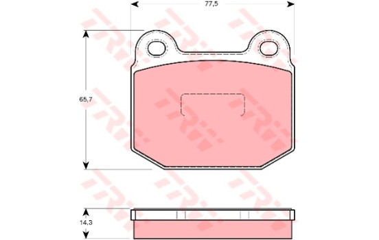 Brake Pad Set, disc brake GDB1493 TRW