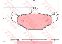 Brake Pad Set, disc brake GDB1494 TRW