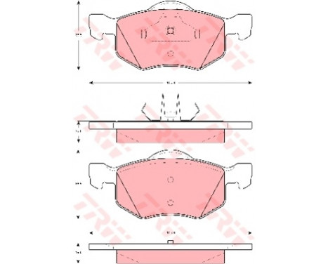 Brake Pad Set, disc brake GDB1497 TRW