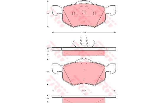 Brake Pad Set, disc brake GDB1497 TRW