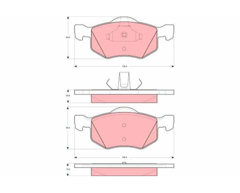 Brake Pad Set, disc brake GDB1497 TRW, Image 2