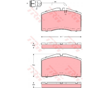 Brake Pad Set, disc brake GDB1506 TRW
