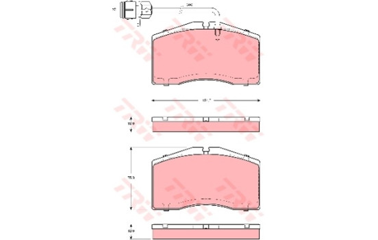 Brake Pad Set, disc brake GDB1506 TRW