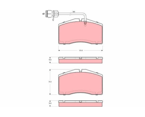 Brake Pad Set, disc brake GDB1506 TRW, Image 2