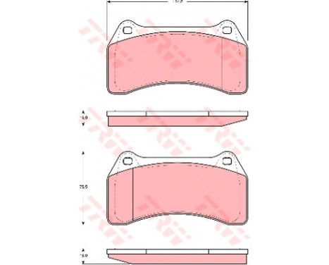 Brake Pad Set, disc brake GDB1512 TRW