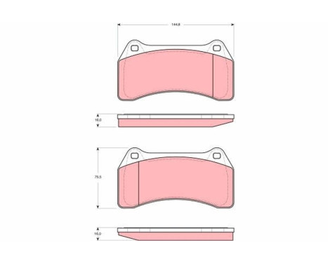 Brake Pad Set, disc brake GDB1512 TRW, Image 2
