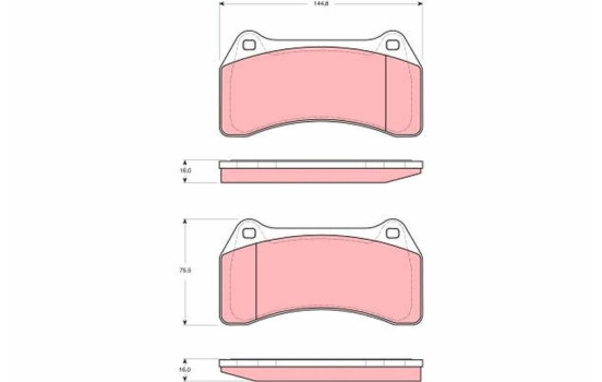 Brake Pad Set, disc brake GDB1512 TRW, Image 2