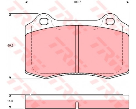 Brake Pad Set, disc brake GDB1513 TRW