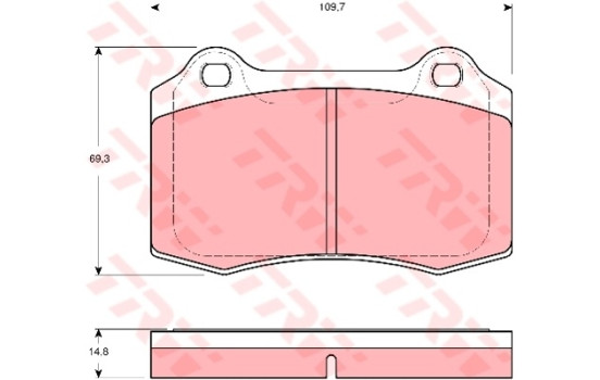 Brake Pad Set, disc brake GDB1513 TRW