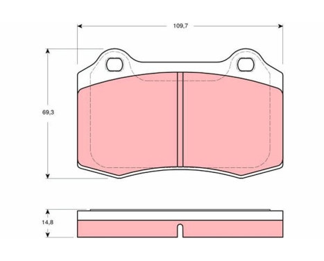 Brake Pad Set, disc brake GDB1513 TRW, Image 2