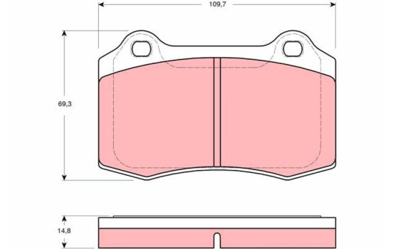 Brake Pad Set, disc brake GDB1513 TRW, Image 2