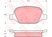 Brake Pad Set, disc brake GDB1520 TRW