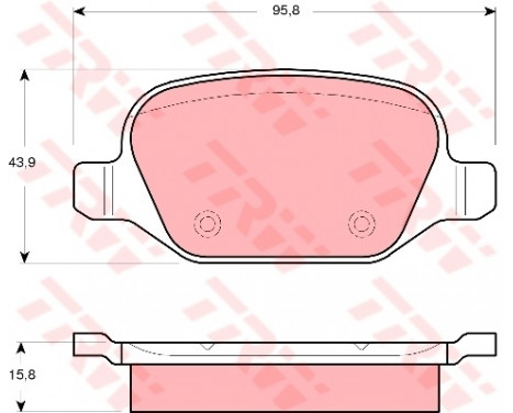 Brake Pad Set, disc brake GDB1520 TRW