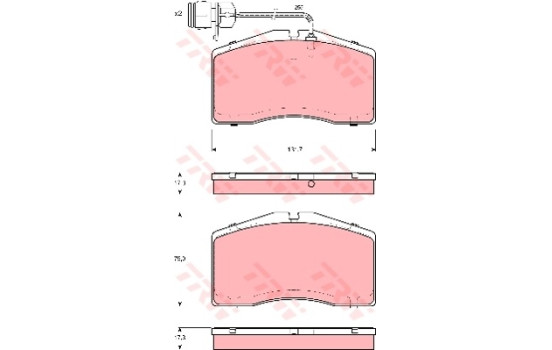 Brake Pad Set, disc brake GDB1523 TRW