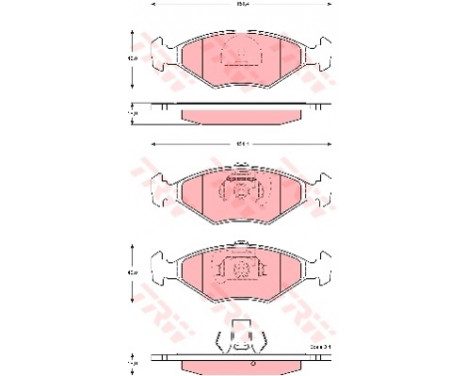 Brake Pad Set, disc brake GDB1533 TRW