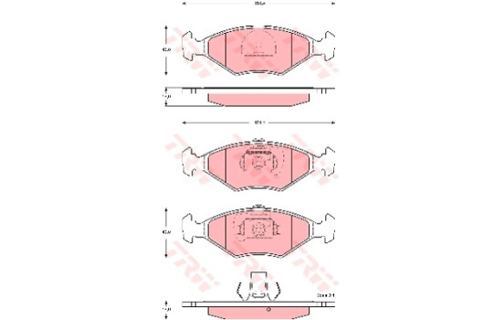 Brake Pad Set, disc brake GDB1533 TRW