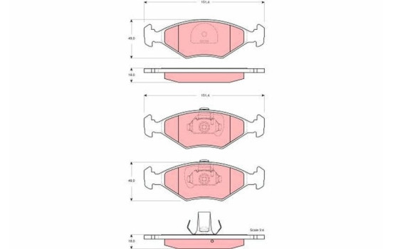 Brake Pad Set, disc brake GDB1533 TRW, Image 2