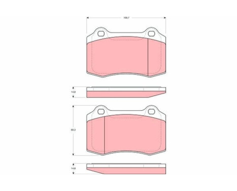 Brake Pad Set, disc brake GDB1537 TRW