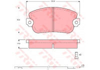 Brake Pad Set, disc brake GDB154 TRW