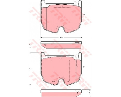 Brake Pad Set, disc brake GDB1541 TRW