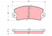 Brake Pad Set, disc brake GDB155 TRW