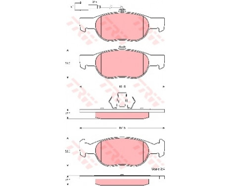 Brake Pad Set, disc brake GDB1564 TRW