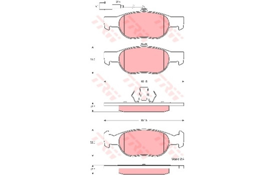 Brake Pad Set, disc brake GDB1564 TRW