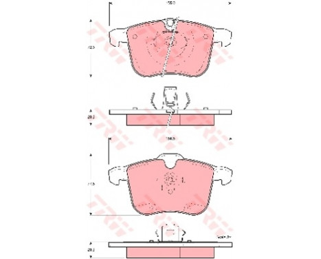 Brake Pad Set, disc brake GDB1567 TRW