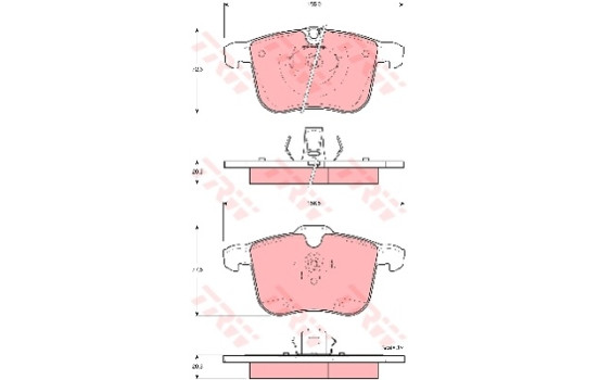 Brake Pad Set, disc brake GDB1567 TRW