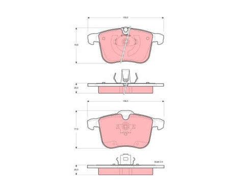 Brake Pad Set, disc brake GDB1567 TRW, Image 2