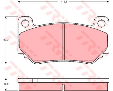 Brake Pad Set, disc brake GDB1568 TRW