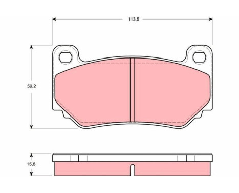 Brake Pad Set, disc brake GDB1568 TRW, Image 2