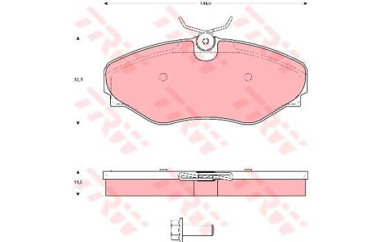 Brake Pad Set, disc brake GDB1574 TRW