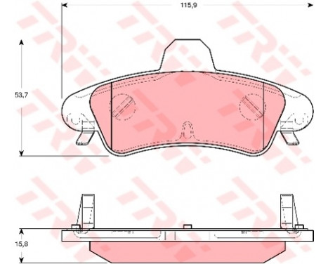 Brake Pad Set, disc brake GDB1580 TRW