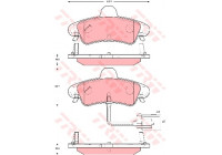 Brake Pad Set, disc brake GDB1581 TRW