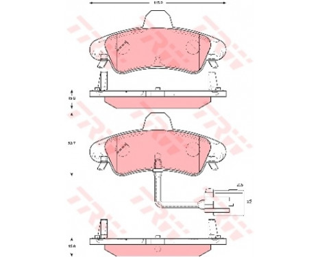 Brake Pad Set, disc brake GDB1581 TRW