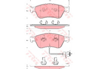 Brake Pad Set, disc brake GDB1598 TRW