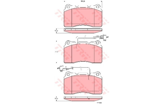Brake Pad Set, disc brake GDB1603 TRW