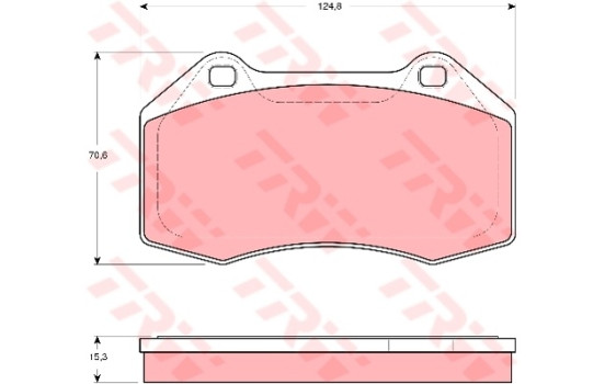 Brake Pad Set, disc brake GDB1606 TRW