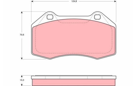 Brake Pad Set, disc brake GDB1606 TRW, Image 2
