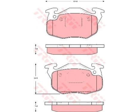 Brake Pad Set, disc brake GDB1615 TRW